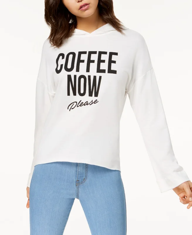 Super Sale cool street hoodiezip-up gym hoodieJuniors' Coffee Graphic Hoodie