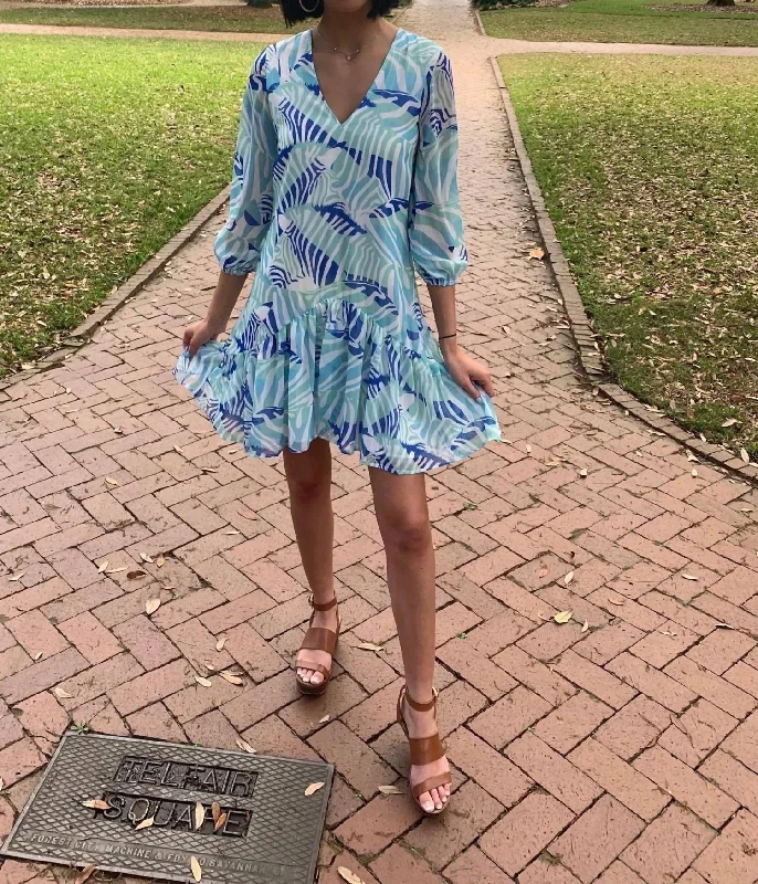 Unbeatable Prices wrap-around dressGala Dress in Blue Sabana Print