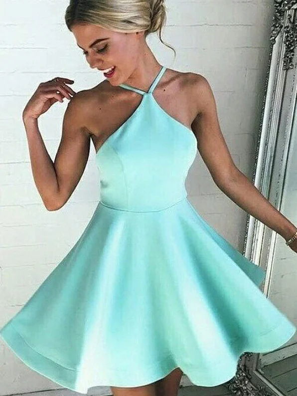 Today’s Deal Open Back Homecoming Dresses Cheap A-line Short Prom Dress Simple Party Dress JK818