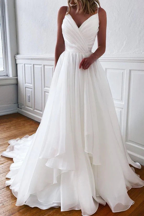 Deep Discounts shift dressV-Neck Sleeveless Empire A-Line Long Wedding Dress