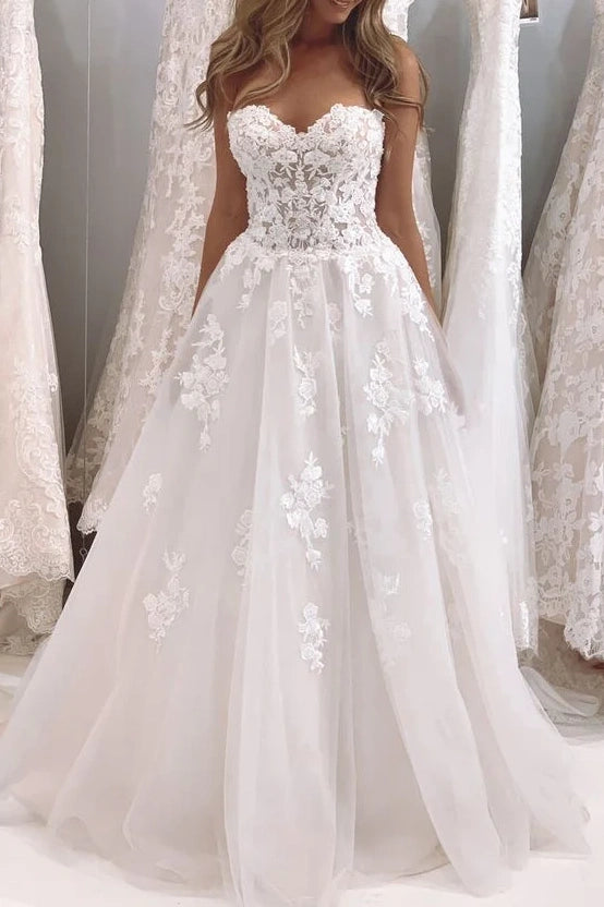 Fantastic Deals elegant evening dressSweetheart Strapless Empire Appliques Long Wedding Dress Fantastic Deals elegant evening dressSweetheart Strapless Empire Appliques Long Wedding Dress