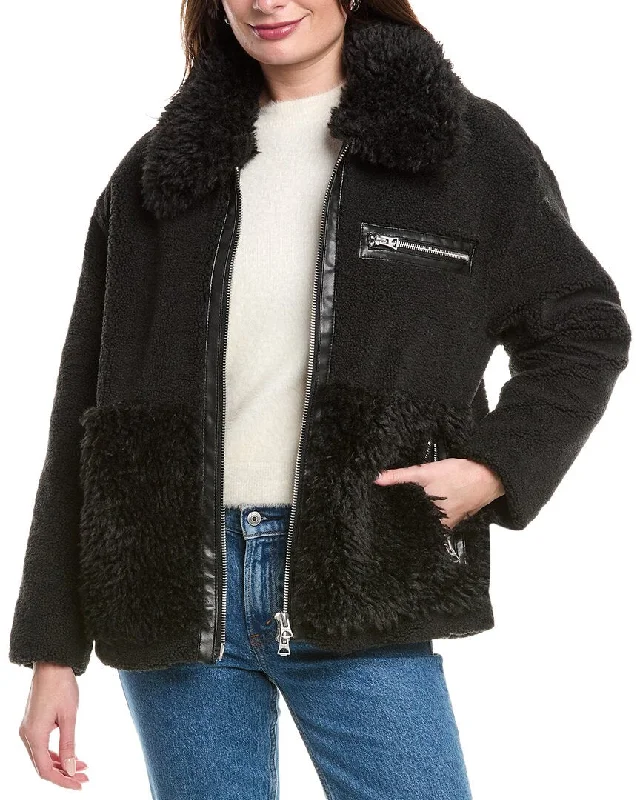 Anniversary Sale sporty jacketHudson Jeans Teddy Fleece Coat