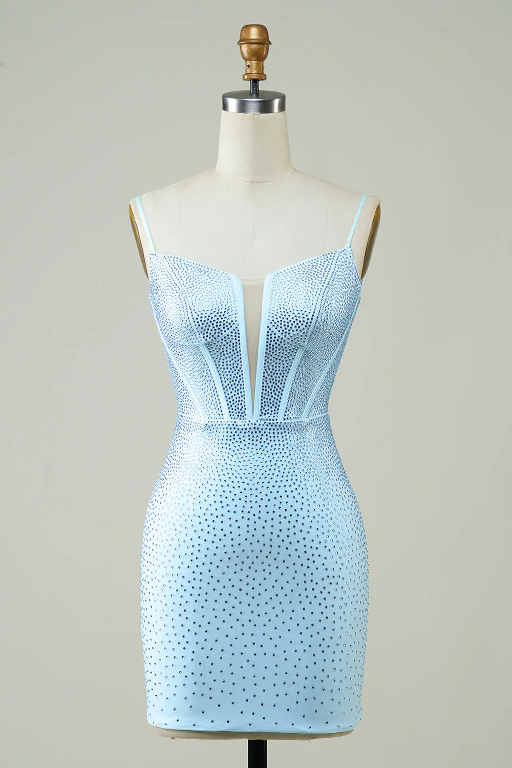 Seasonal Sale spaghetti strap dressFully Beaded Bateau Sleeveless Empire Satin Fitted Homecoming Dress