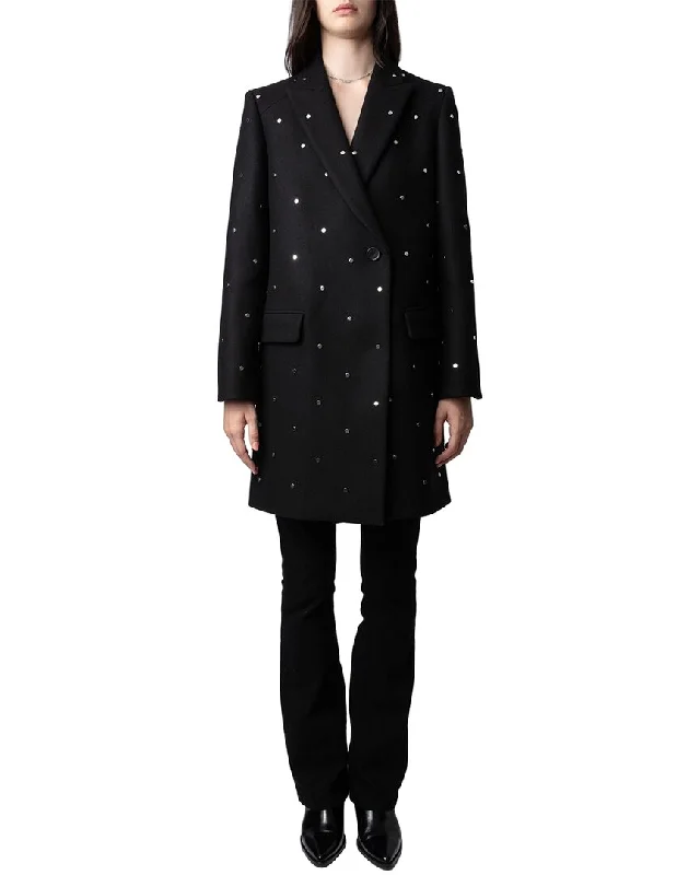 Weekend Special relaxed winter jacketZadig & Voltaire Marco Studs Wool-Blend Coat