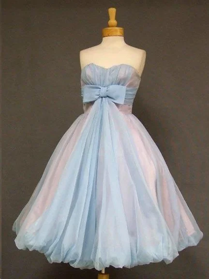 Today Only Simple Cheap Homecoming Dresses A-line Bowknot Ruffles Short Prom Dress Party Dress JK790