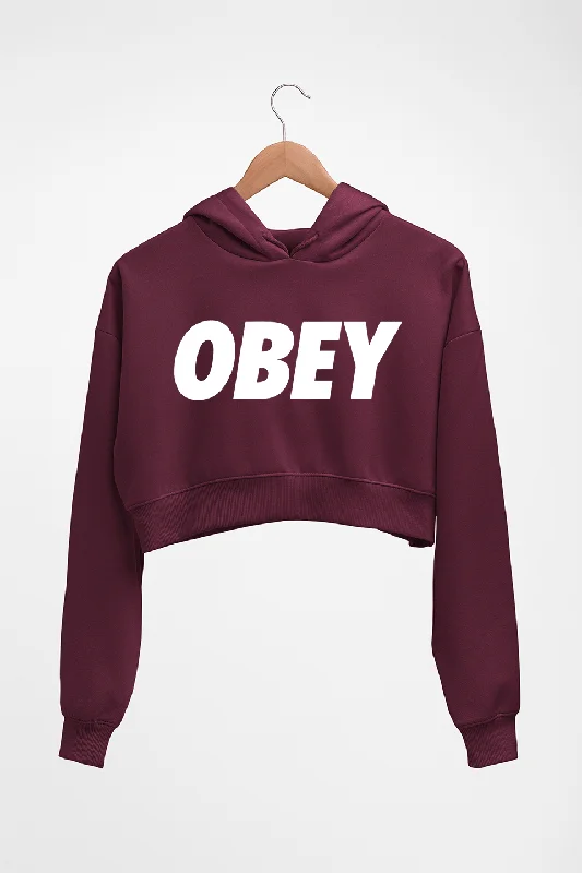 Hurry In oversized hoodie with drawstringsObey Crop HOODIE FOR WOMEN