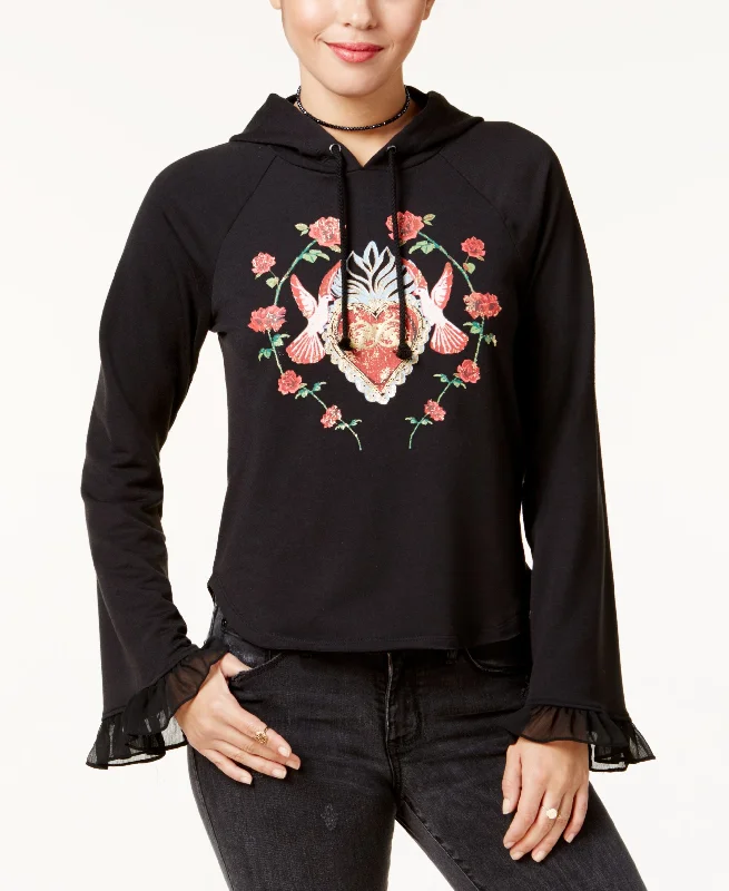 Exclusive Preview oversized pullover sweatshirtfitted workout sweatshirtDisney Princess Juniors Snow White Ruffle Trim Printed Hoodie