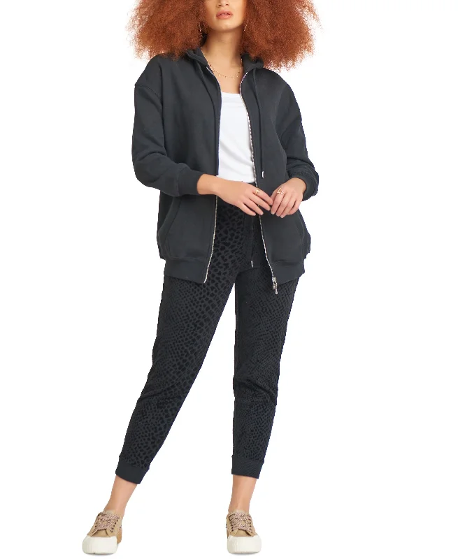 Act Fast fashion hooded jacketrelaxed fit sports hoodieBlack Tape Zip Front Hoodie