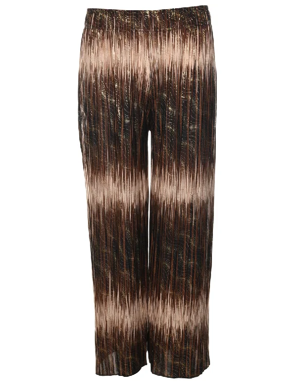 Major Savings classic trench coatBrown Patterned Abstract Casual Sparkly Trousers - W26 L26