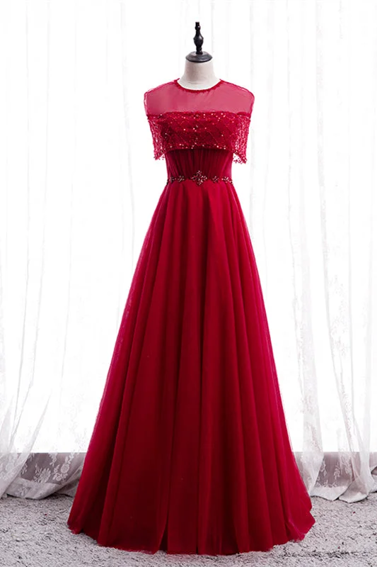 Stock Up and Save trendy dressRed Illusion Jewel Neck Rhinestone Beaded Crepe Maxi Formal Dress Stock Up and Save trendy dressRed Illusion Jewel Neck Rhinestone Beaded Crepe Maxi Formal Dress