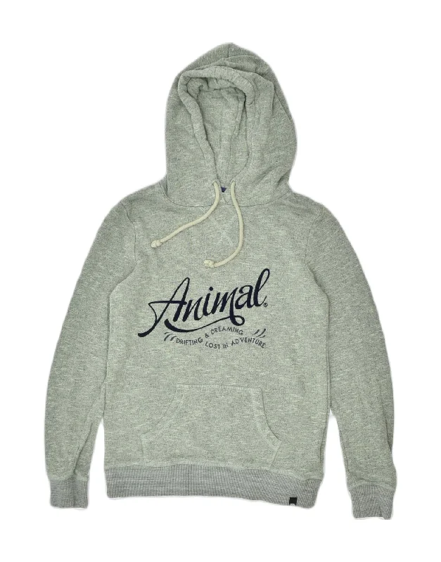 Mega Sale casual hoodie for fallVINTAGE Womens Graphic Hoodie Jumper UK 8 Small Green Cotton