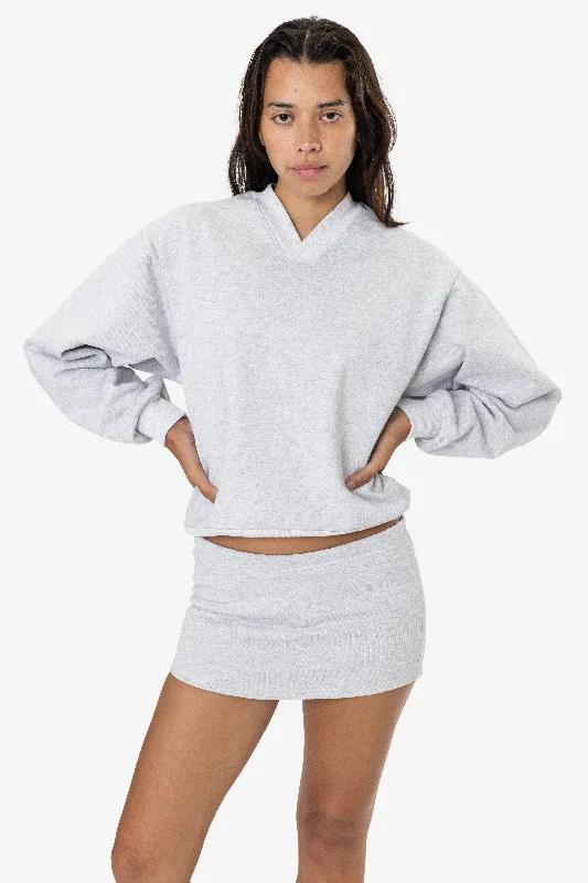 Major Savings sleek hoodieminimaHF-56WIDE - Heavy Fleece V-Neck Wide Fit Sweatshirt