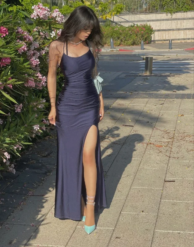Limited Time Offer flowy maxi dressSimple Sheath/Column Prom Dress with Split,Graduation Dress Y4392