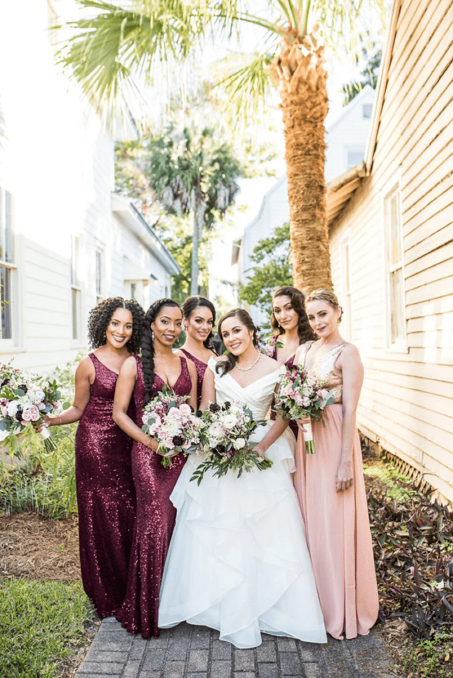 Deal Mania tiered dressGlitter Fitted V-Neck Sleeveless Fully Sequins Bridesmaid Dress Deal Mania tiered dressGlitter Fitted V-Neck Sleeveless Fully Sequins Bridesmaid Dress