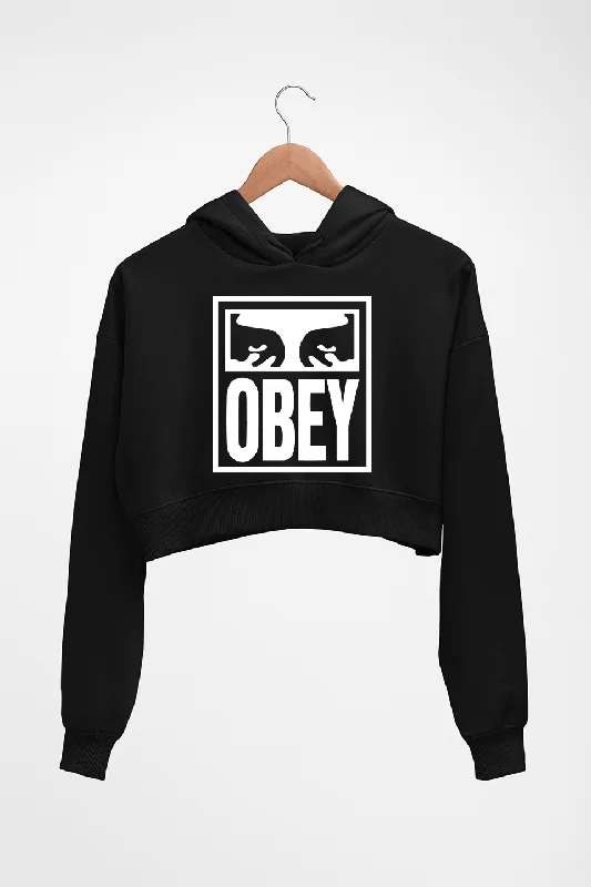 Deal Dash street style hoodieObey Crop HOODIE FOR WOMEN