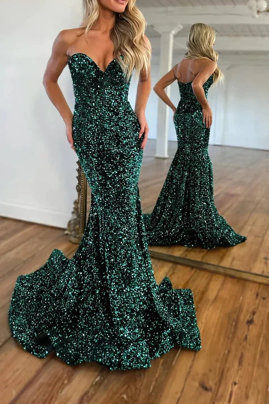Price Rollback formal dressSequins Sweetheart Strapless Trumpet Long Formal Dress