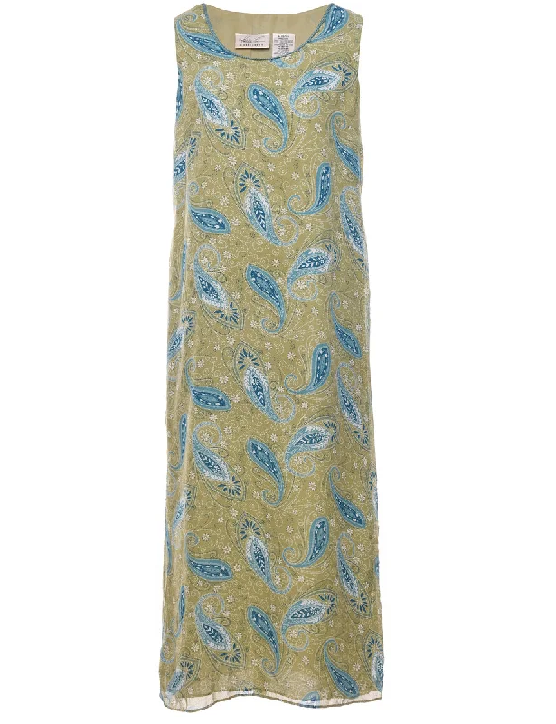 Online Only warm outerwearPaisley Print Dress - L
