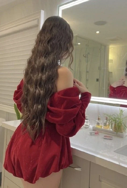 Massive Deals velvet dressRed Velvet Off The Shoulder Mini Homecoming Dress Y4184