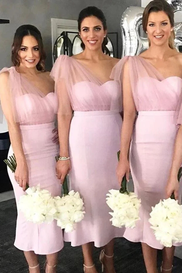 Extra Discounts shift dressOne Shoulder Satin Trumpet Empire Pink Bridesmaid Dress Extra Discounts shift dressOne Shoulder Satin Trumpet Empire Pink Bridesmaid Dress