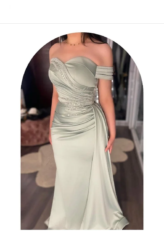 Today’s Deal shift dressElastic Satin Bridesmaid Dresses For Wedding Prom Gown Y4586