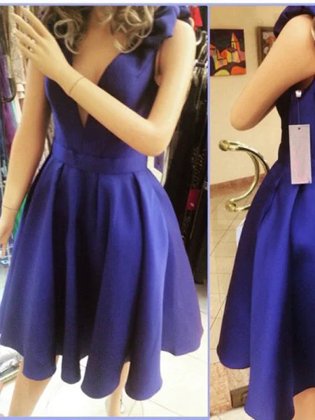 Unmissable Offer Cheap Homecoming Dresses V-neck A-line Simple Short Prom Dress Party Dress JK592