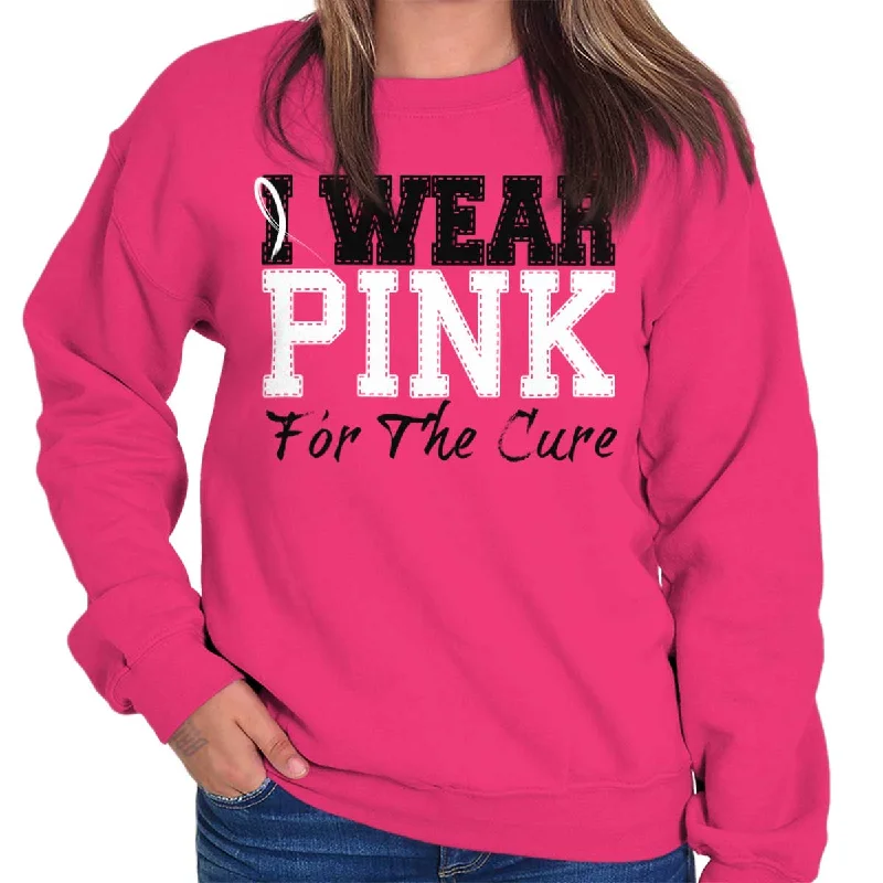 Deal Dash oversized pullover sweatshirtcozy gym sweatshirtBreast Cancer Awareness Crewneck Sweatshirt