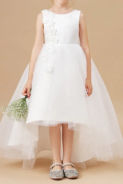 Unbeatable Prices shift dressScoop Sleeveless High Low Tulle A-Line Flower Girl Dress
