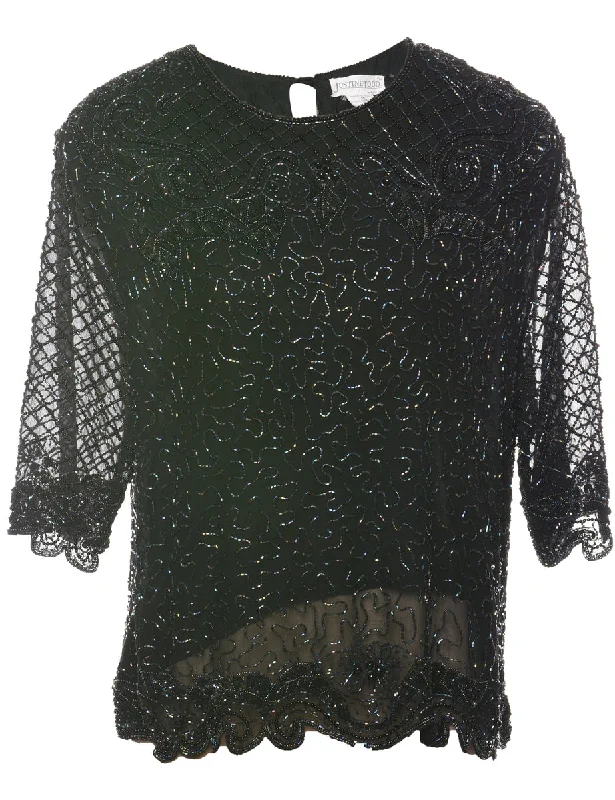 Super Savings insulated winter jacketSilk Beaded Evening Top - M