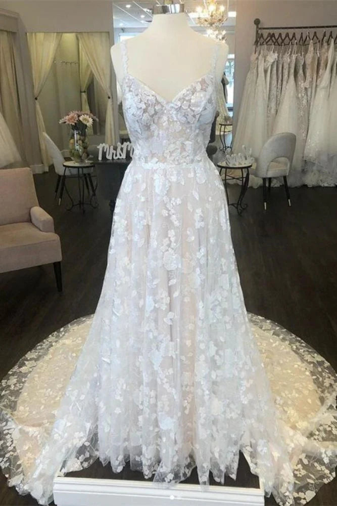 Exclusive Online Offer cocktail dressChic Tulle A-Line Lace Appliques Sweetheart Sleeveless Long Wedding Dress Exclusive Online Offer cocktail dressChic Tulle A-Line Lace Appliques Sweetheart Sleeveless Long Wedding Dress