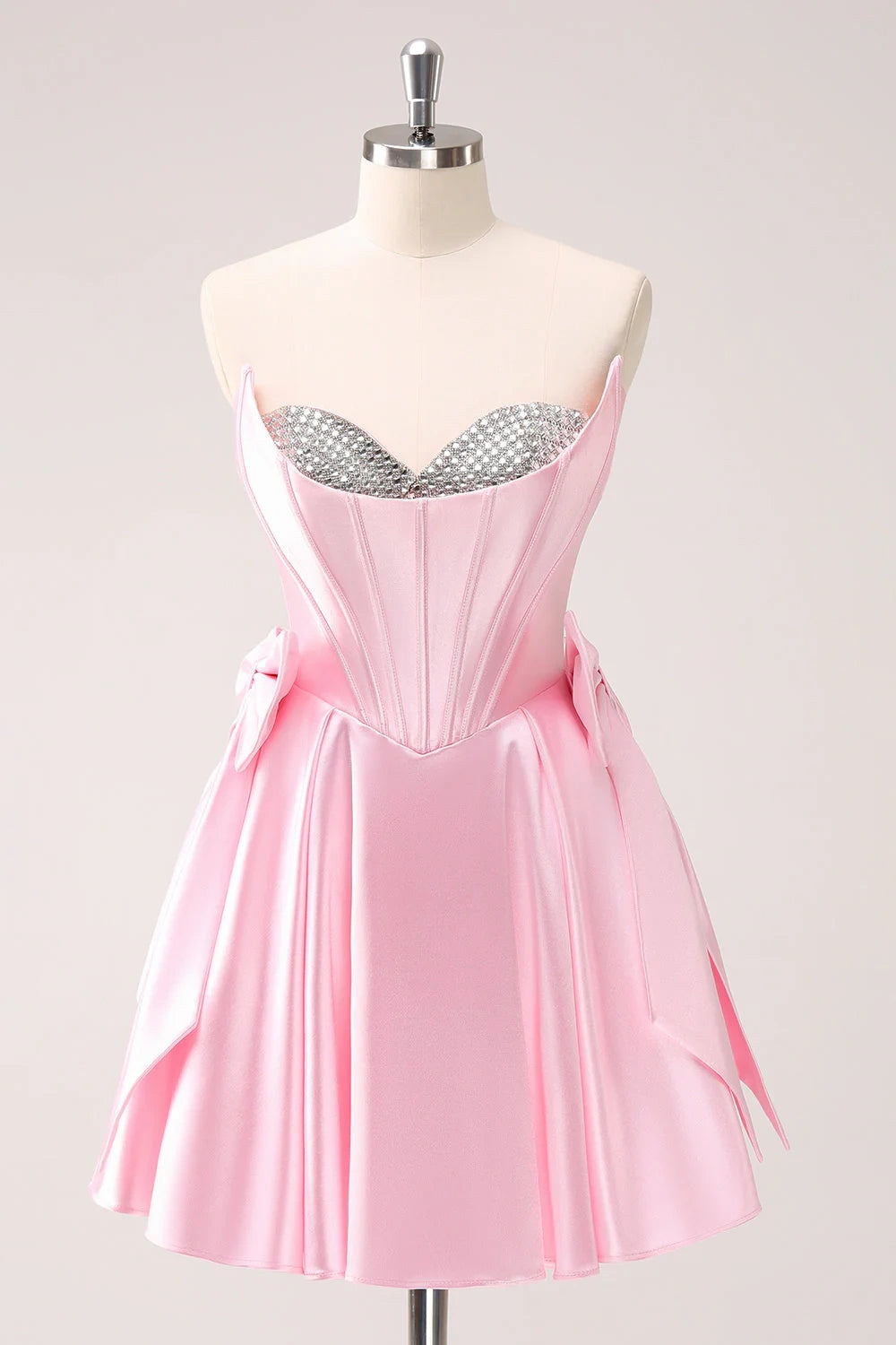 Super Sale trendy bodycon dressChic Satin A-Line Sweetheart Strapless Beaded Homecoming Dress Super Sale trendy bodycon dressChic Satin A-Line Sweetheart Strapless Beaded Homecoming Dress