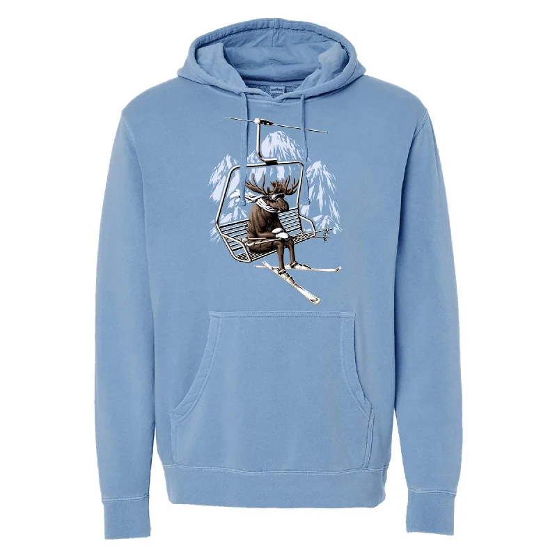 Super Deal graphic hooded sweatshirtoversized sports sweatshirtVacation Moose Vintage Wash Pullover Hoodie