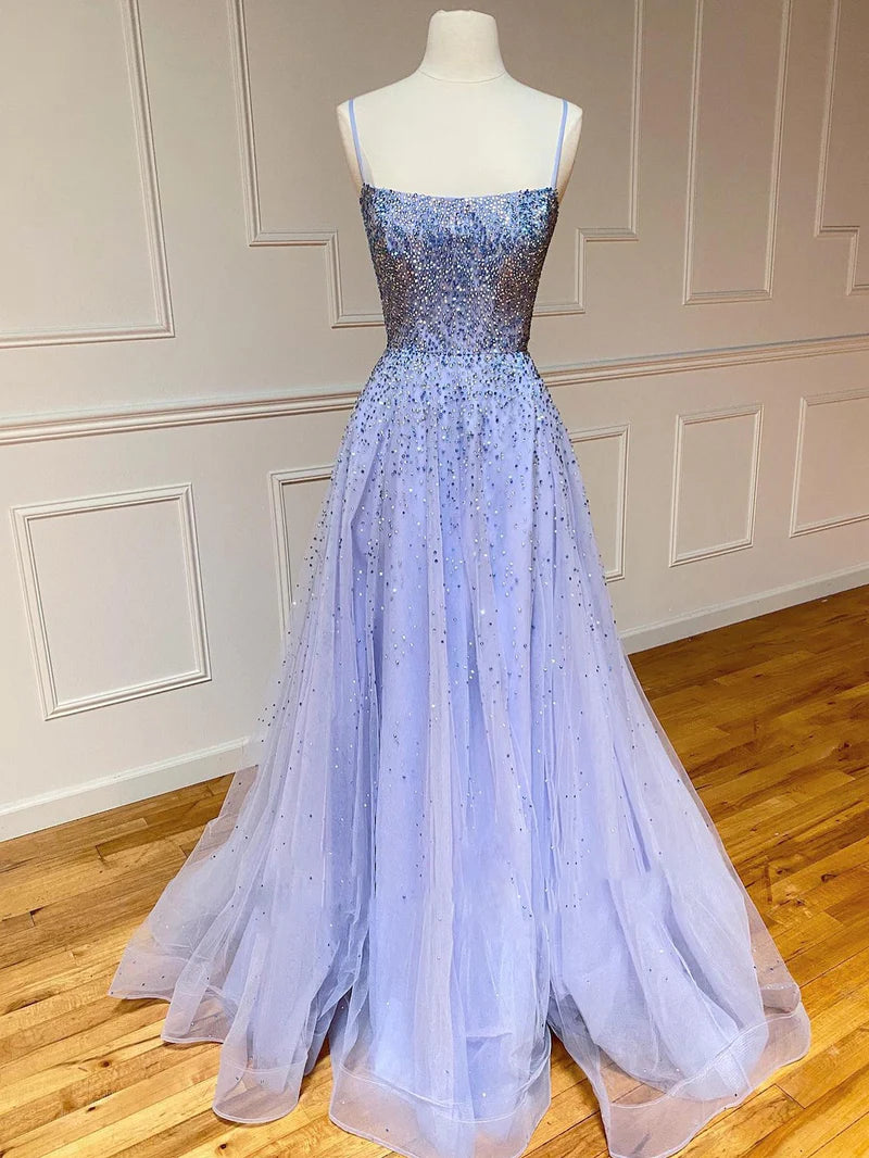 Savings Galore satin midi dressTulle A-Line Bateau Appliques Lace Up Prom Dress