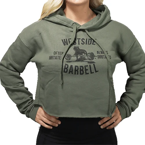 TIME-Limited Offer premium zip-up hoodieWSBB Women's Club Cropped Hoodie Olive Drab