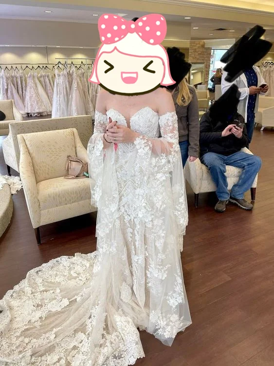 Deep Discounts casual knit dressNew high-quality mermaid lace embroidery fairy wedding dress Y4406