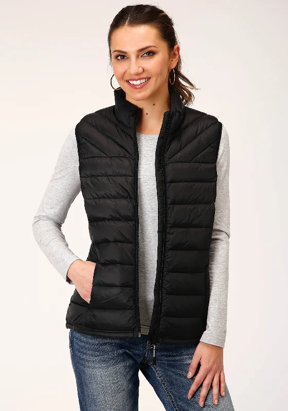 Best Bargains relaxed fit coatWOMENS DOWN  CUSHABLE DOWN FILLED VEST  BLACK