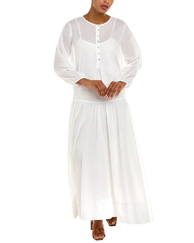 Discount Mania casual day dressSoleiluna Button-Down Maxi Dress