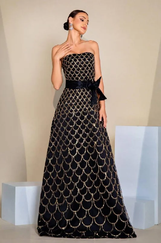 Final Markdown elegant evening dressElegant A-Line Strapless Long Party Evening Dress