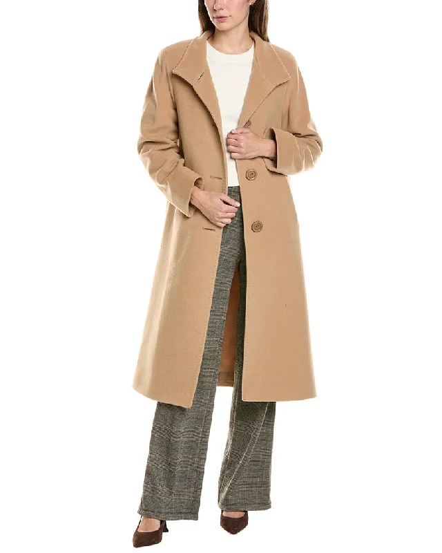 Massive Deals everyday winter coatCinzia Rocca Long Wool & Cashmere-Blend Coat