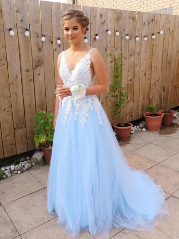Big Savings Beautiful Prom Dresses with Straps V-neck Aline Open Back Prom Dress JKL1551