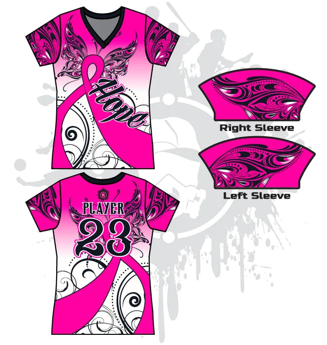 Exclusive Savings fitted hoodiegraphic gym sweatshirtHOPE Breast Cancer Awareness Women's full dye jersey