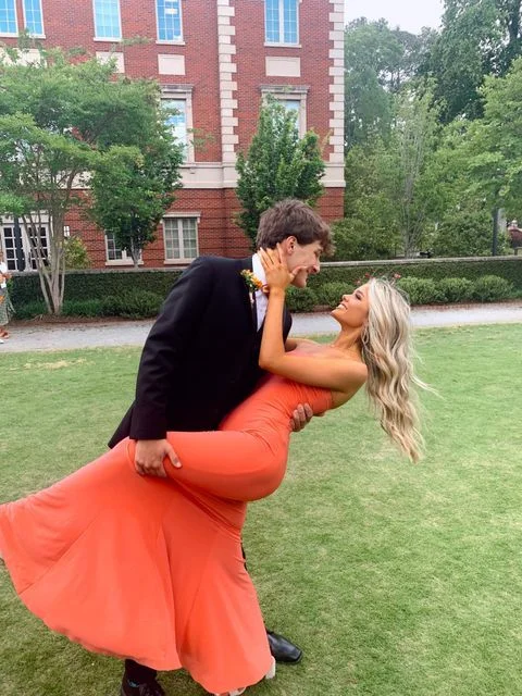 Price Break romantic dressElegant Orange Sheath Prom Dress,Classy Prom Gown  Y4084