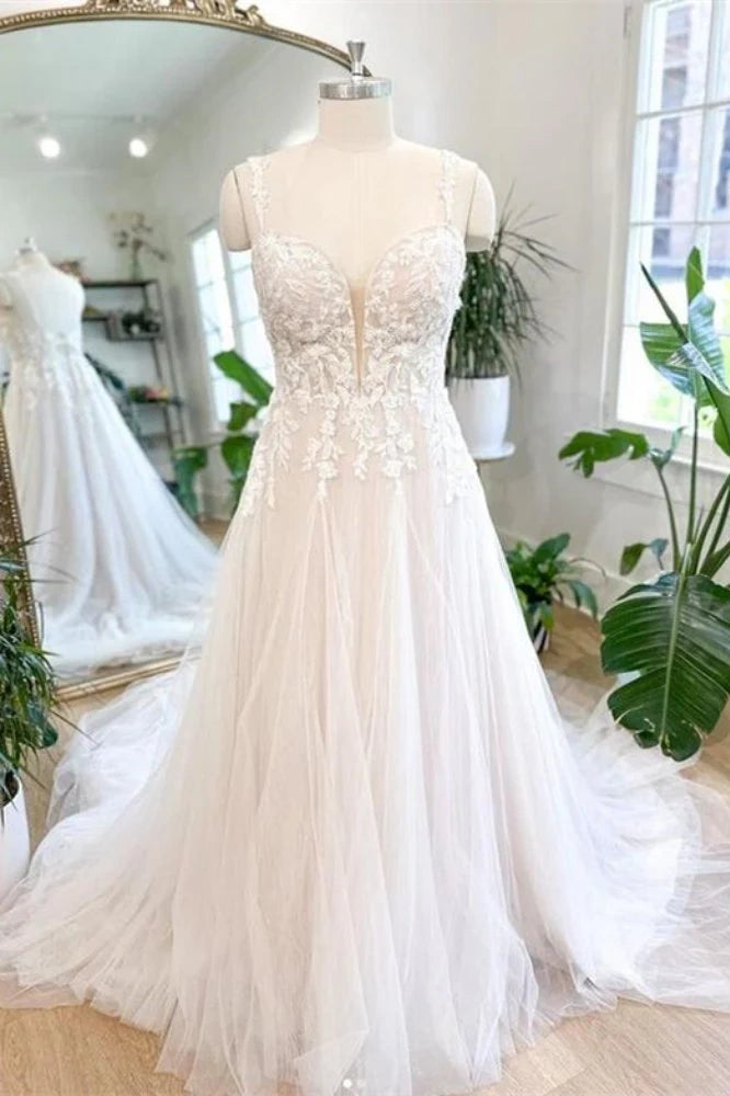 Clearance Items sophisticated dressTulle A-Line Spaghetti Straps Sweetheart Empire Lace Appliques Wedding Dress Clearance Items sophisticated dressTulle A-Line Spaghetti Straps Sweetheart Empire Lace Appliques Wedding Dress