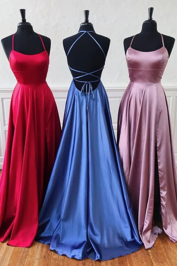 Daily Deals flowy maxi dressCasual Bateau Sleeveless Lace UP Bridesmaid Dress