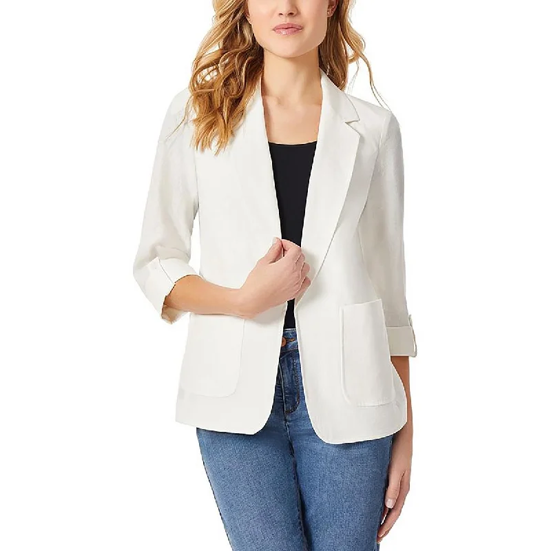 Discount Mania urban street coatWomens Shoulder Pads Long Sleeve Open-Front Blazer