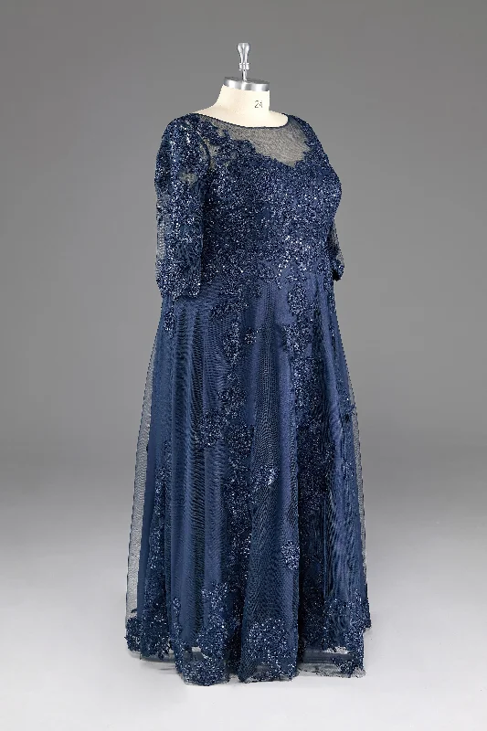 The Best Prices Half sleeves Sequined Elegant Lace Mother of The Bride Dress