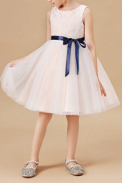 Super Deal wrap dressScoop Empire Sleeveless Appliques Flower Girl Dress