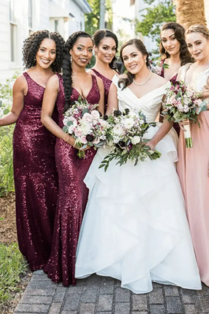 Price Meltdown lace-up dressV-Neck Sleeveless Fully Sequins Mermaid Bridesmaid Dress Price Meltdown lace-up dressV-Neck Sleeveless Fully Sequins Mermaid Bridesmaid Dress