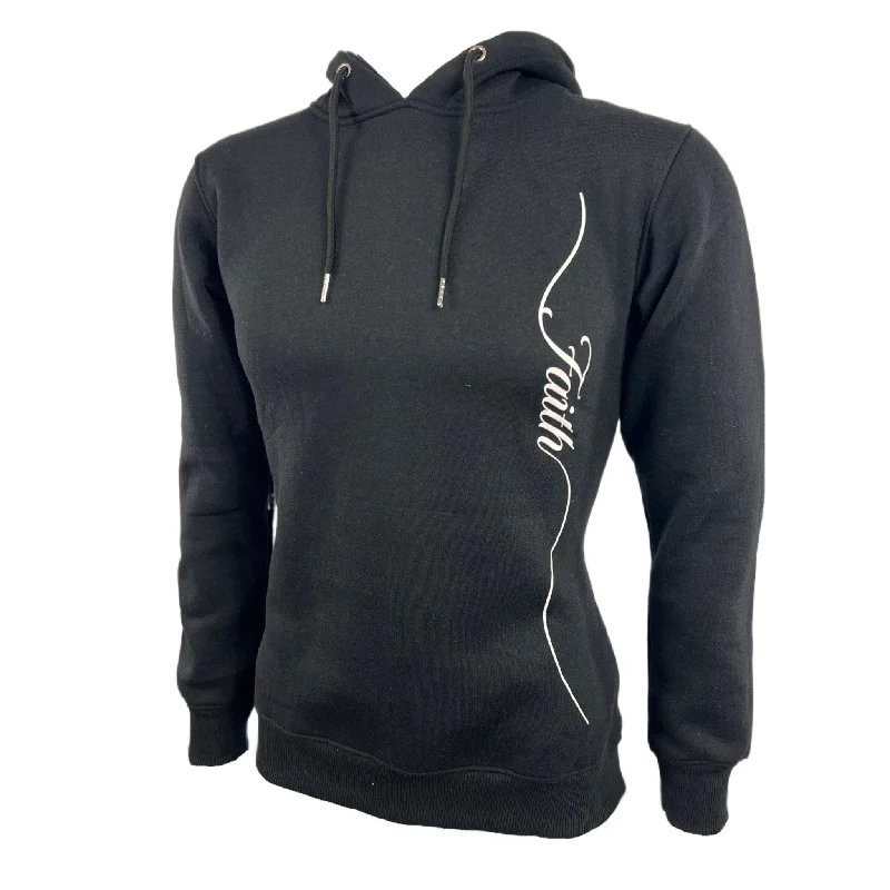 Massive Deals casual fit hoodieWOMEN'S CHRISTIAN FAITH Black Hoodie - Inspirational Religious Sweatshirt for Women of Faith