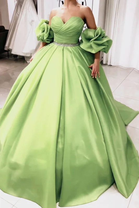 Friends and Family Sale flowy dressUnique Green Ball Gown 15 Dress for quinceanera  Y4497