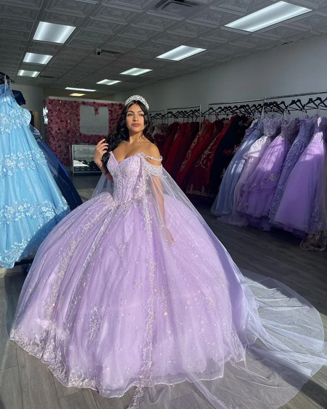 Flash Deals elegant maxi dressShiny Ball Gown Quinceanera Dresses Appliques Flower Beads Crystals Corset Princess Y4413